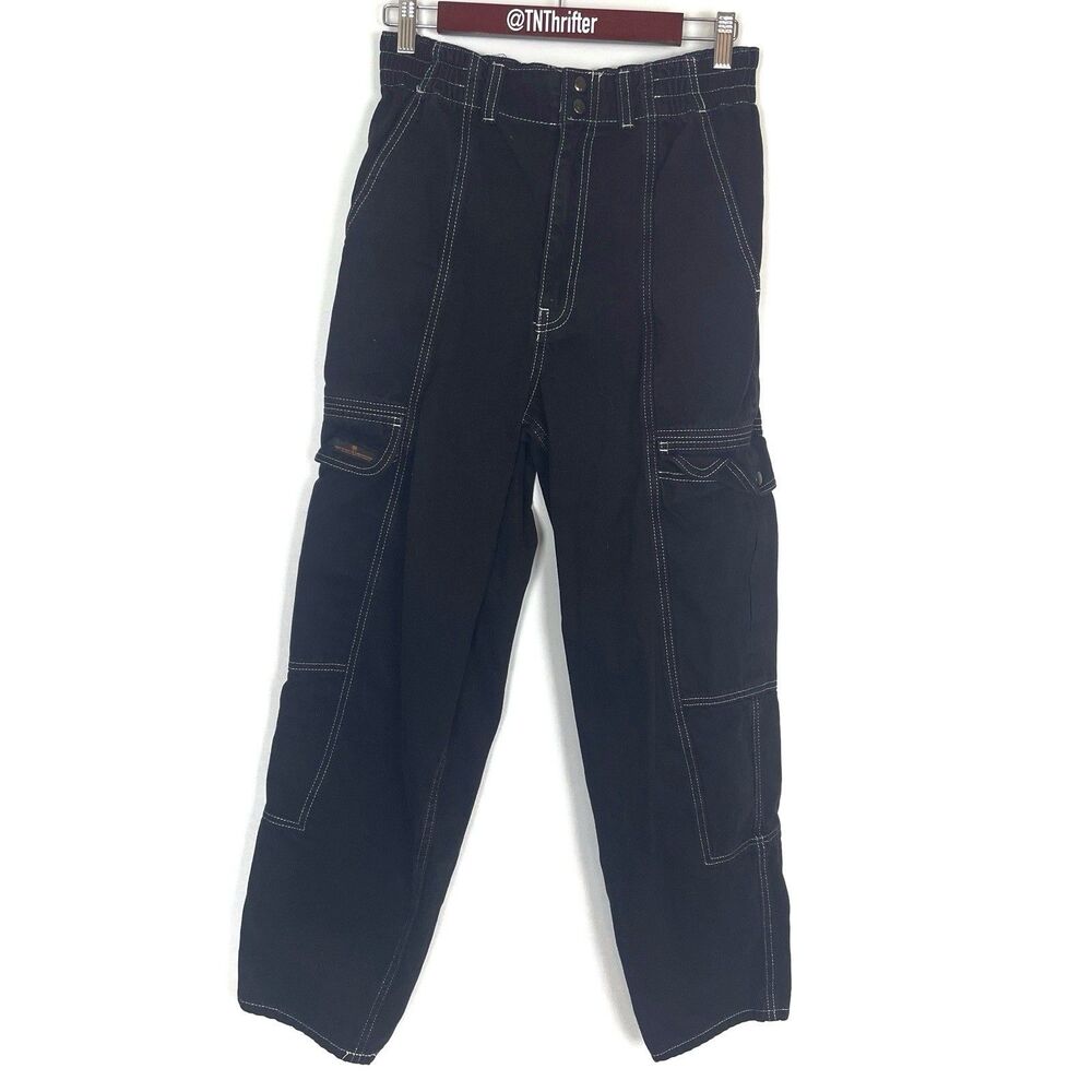 BDG Relaxed Skate Cargo Jean Denim Pants 100% Cotton Black Womens Size 29 Grunge